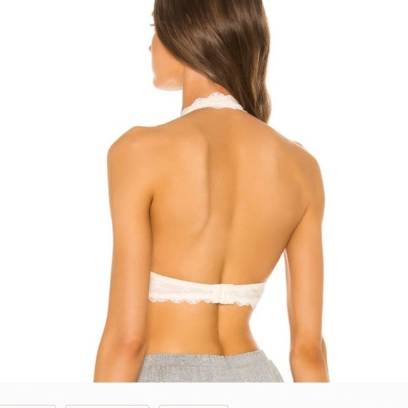 Free People Galloon Lace Halter Bra in Ivory - Picture 4 of 6